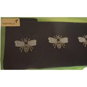 Papyrus Beaded Bees Pencil Pouch/Cosmetics Case NWT